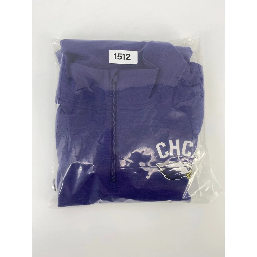 Nike Pullover Youth Medium Purple CHCA Eagles Dri-FIT 1/4 Zip Excellent